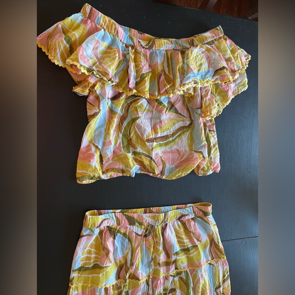 Floral Ruffle Two-Piece Skirt Set - Multicolor - Picture 3 of 16